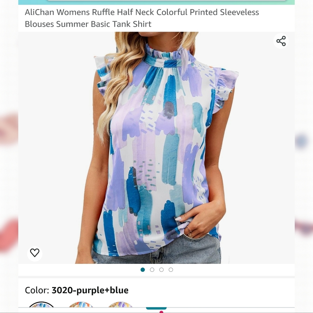 SUPER CUTE SLEAVELESS BLOUSE FOR SPRING! SZ XL